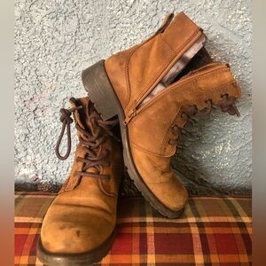 Clarks Brown Leather Ankle Boots